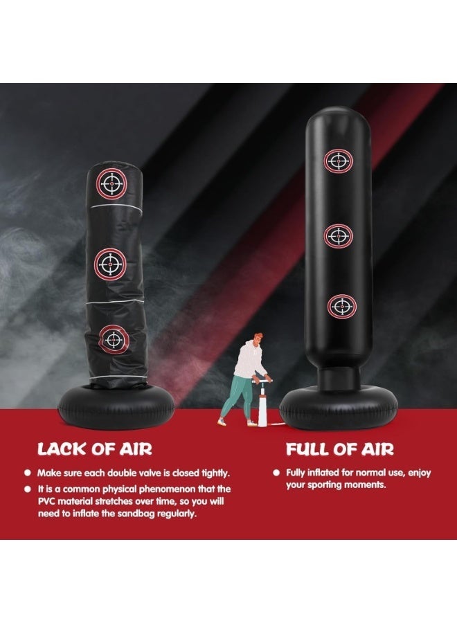 Arabest Punching Bag For Kids,Boxing Speed Bag For Adults And Kids, Free Standing Boxing Bag For Karate,Used For Practicing Karate, Taekwondo, Stress Relieving Punching Bags（160cm） - Image 5